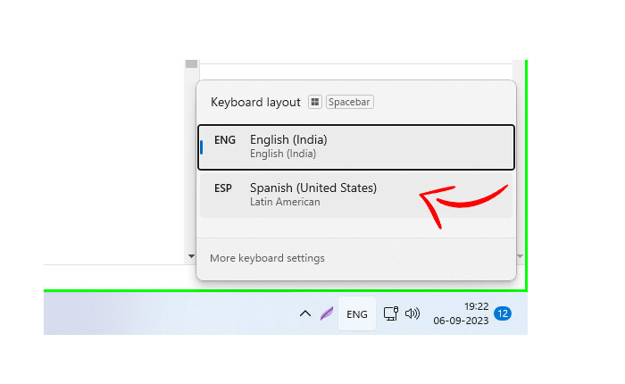 Select Spanish Language
